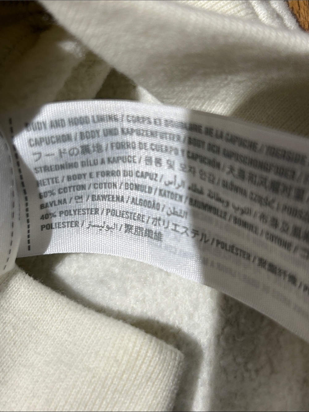 abercrombie kids Cream Zip Hoodie with Navy Moose Logo - Picture 7 of 8